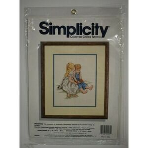 Simplicity Counted Cross Stitch Kit Whispers Children‎ Boy Girl 05570